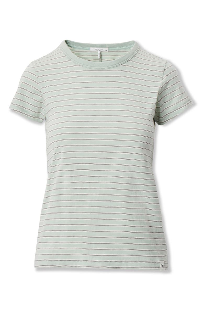 rag & bone The Slub Stripe T-Shirt, Alternate, color, Green White Multi