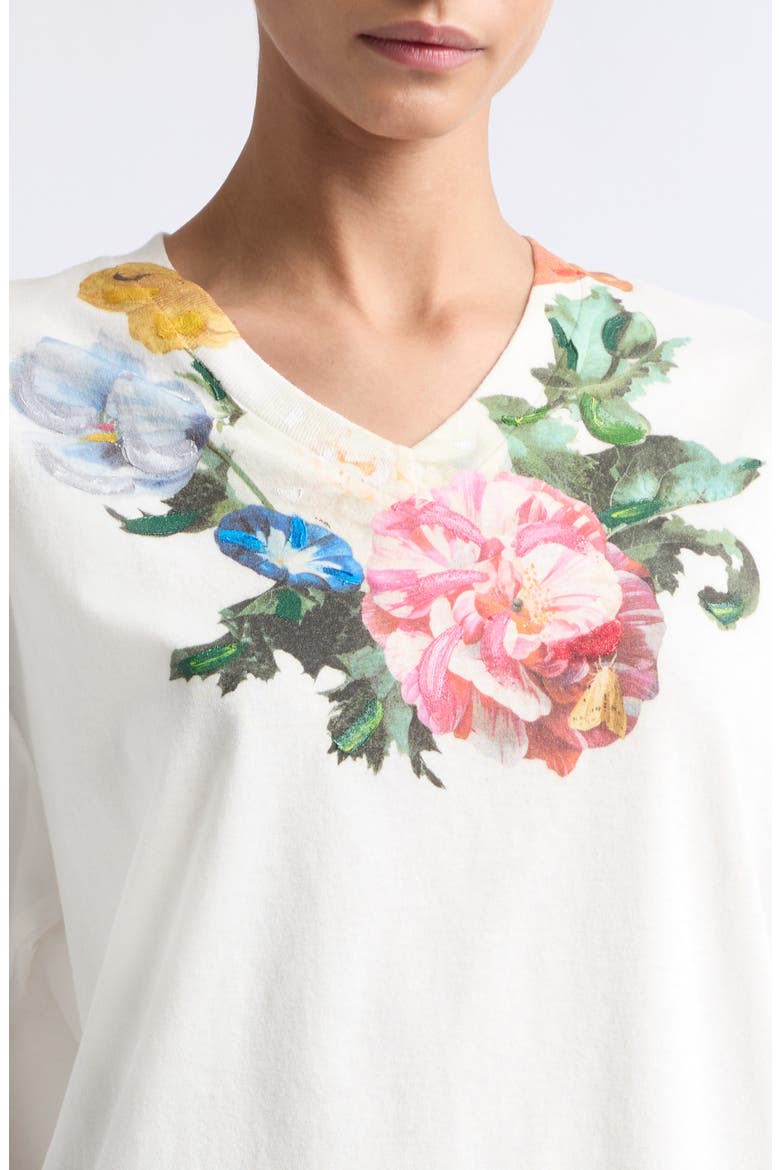 Flower Graphic T-Shirt, Alternate, color, OFF WHITE