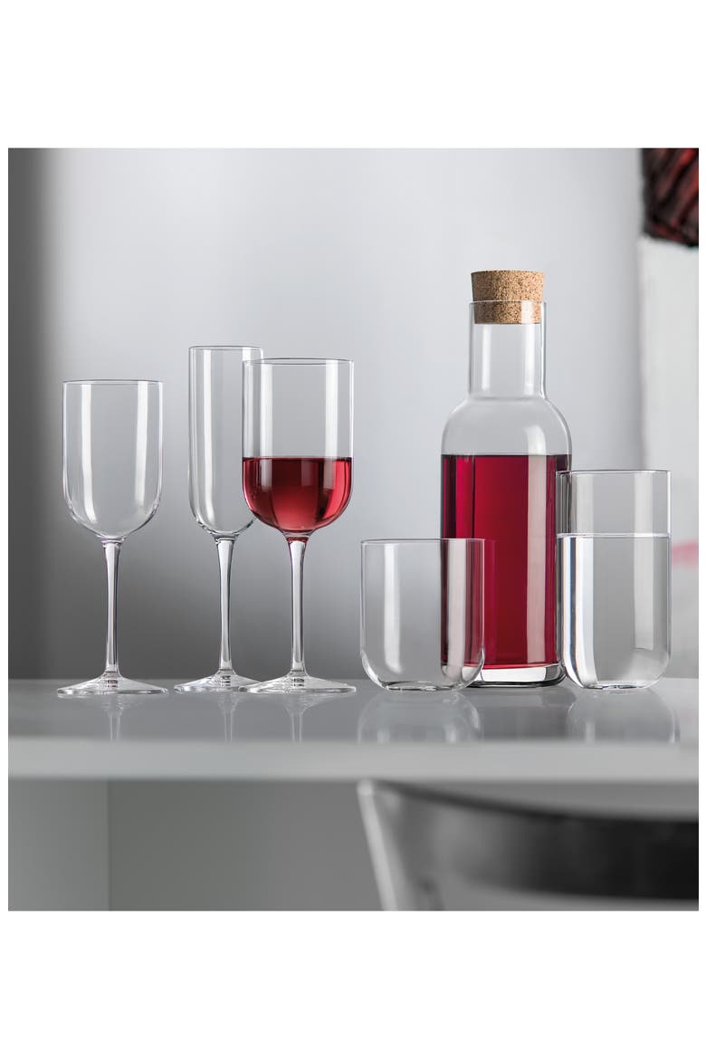 Sublime Set of 4 White Wine Glasses, Alternate, color, CLEAR