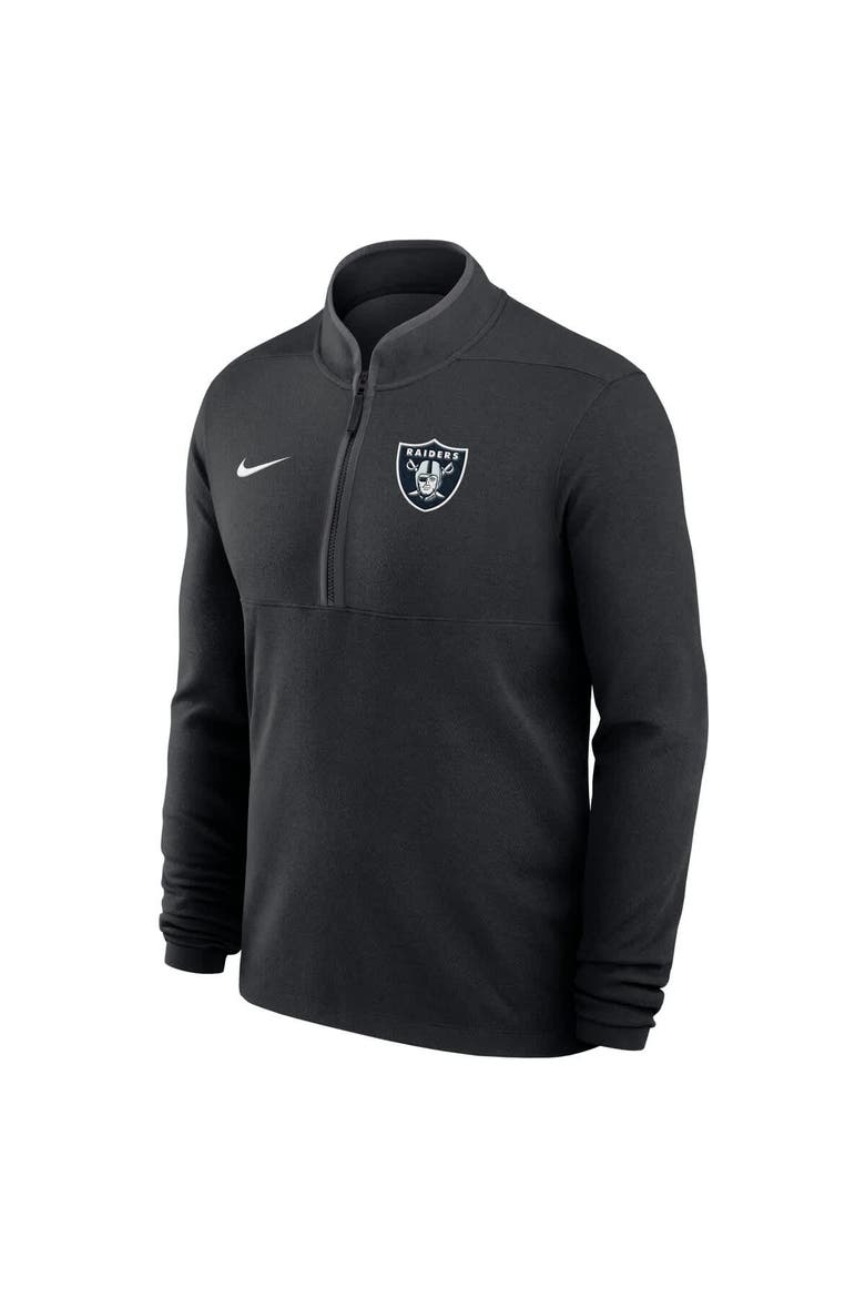 Men's Nike Black Las Vegas Raiders Lightweight Victory Dri-FIT Half-Zip Pullover, Alternate, color, Black