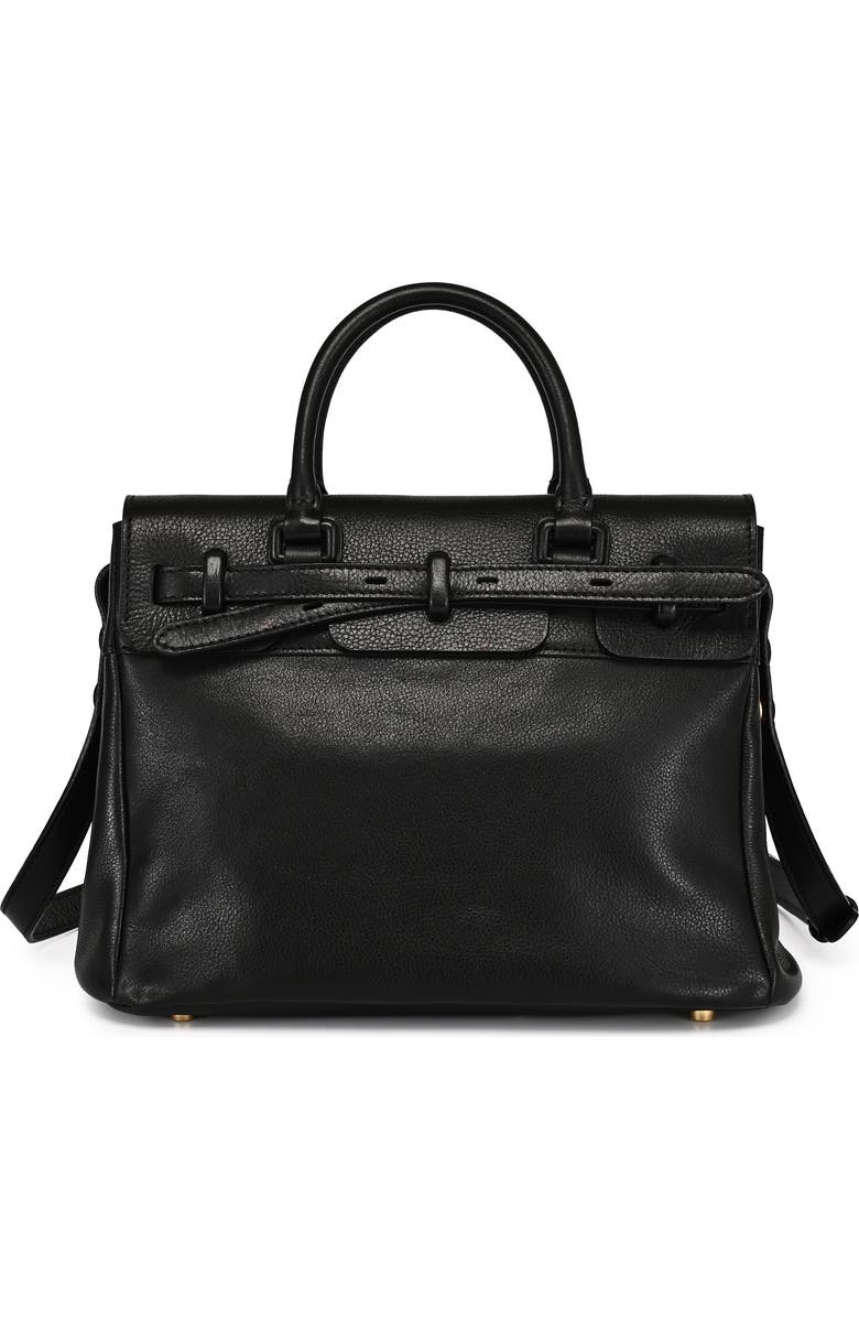 OLD TREND Wishbone Genuine Leather Structured Heritage Satchel, Main, color, Black