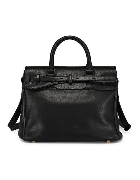 Wishbone Genuine Leather Structured Heritage Satchel