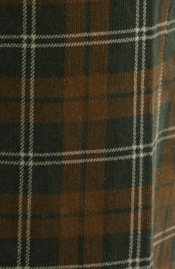 Plaid Stretch Corduroy Wide Leg Pants
