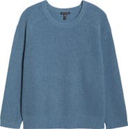 Eileen Fisher Crewneck Organic Cotton & Recycled Cashmere Sweater