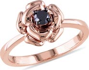 Julianna B. Black Diamond Floral Ring