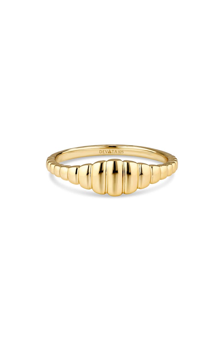 DEVATA Ribbed Band Ring, Alternate, color, Gold