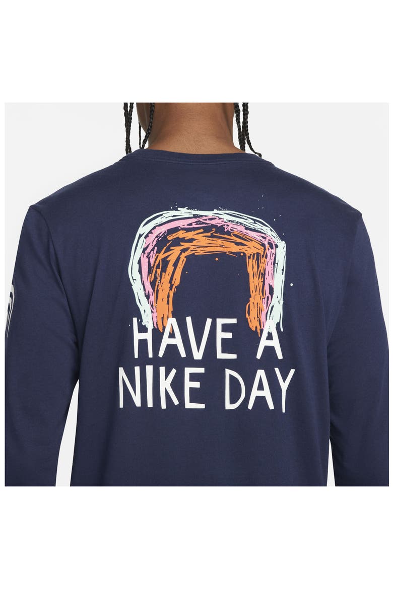 Have a Nike Day Long Sleeve Graphic Tee, Alternate, color, MIDNIGHT NAVY