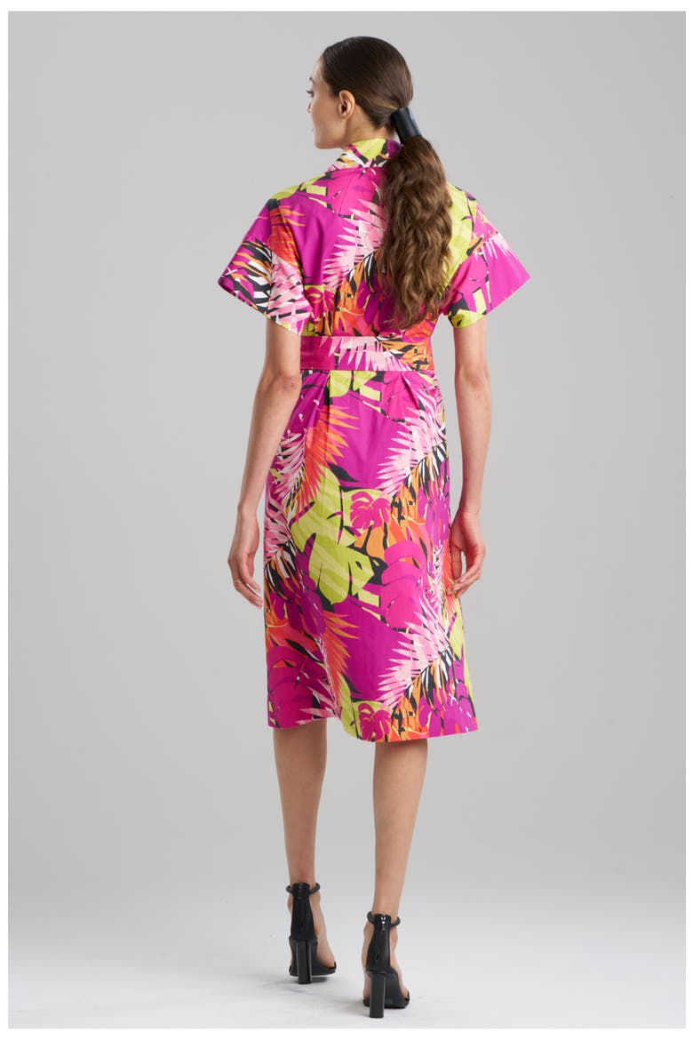 PALMS - COTTON POPLIN Shirt Dress, Alternate, color, FUCHSIA