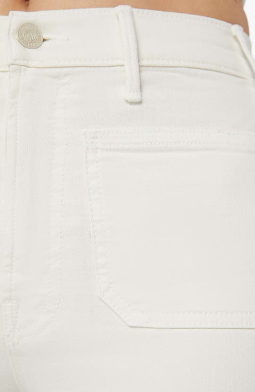 Mother The Hustler Patch Pocket Fairest Of Them All Ankle Fray Jean In Cream Puffs