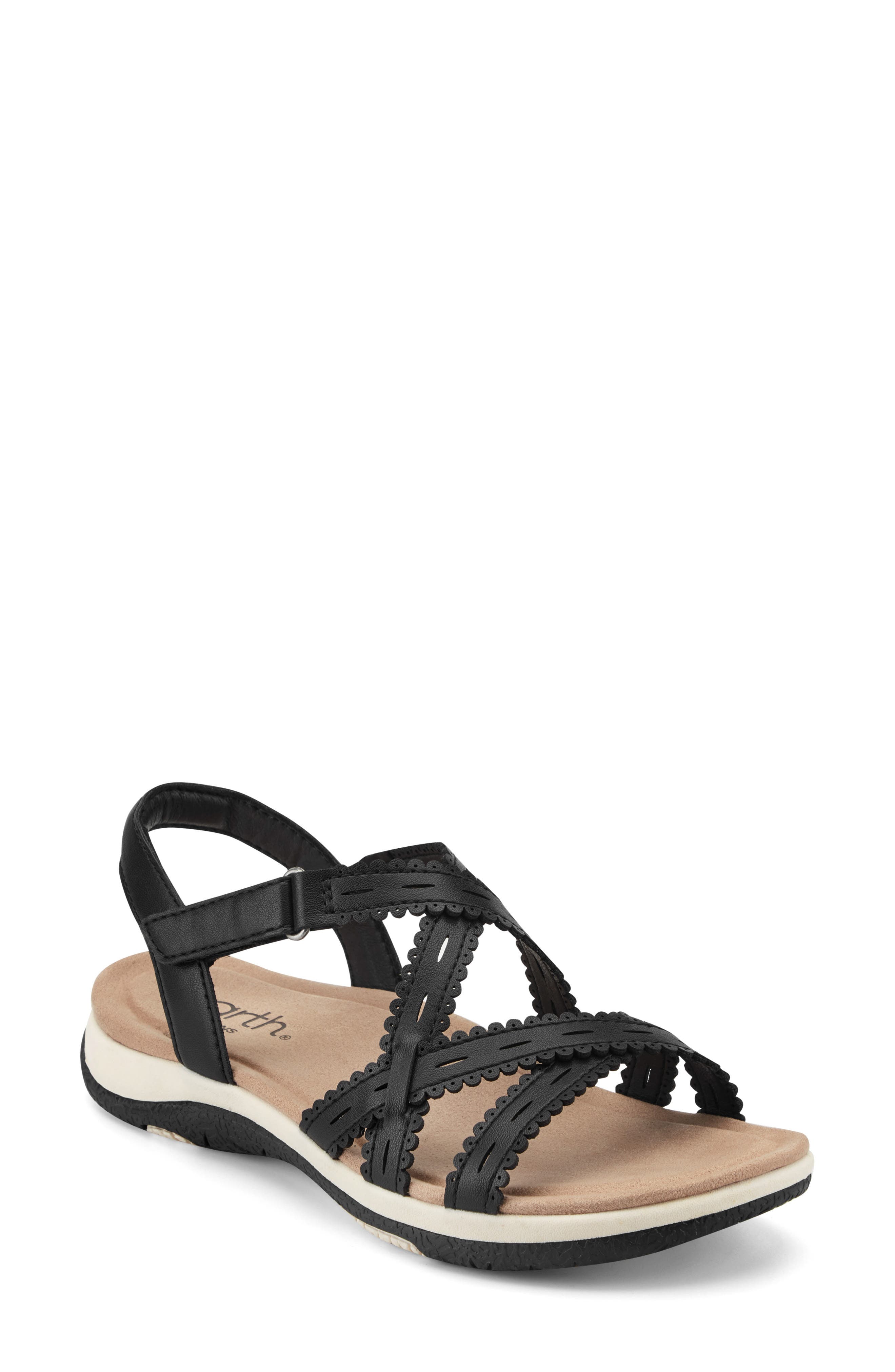 Earth<sup>®</sup> Sanetra Ankle Strap Sandal, Main, color, Black