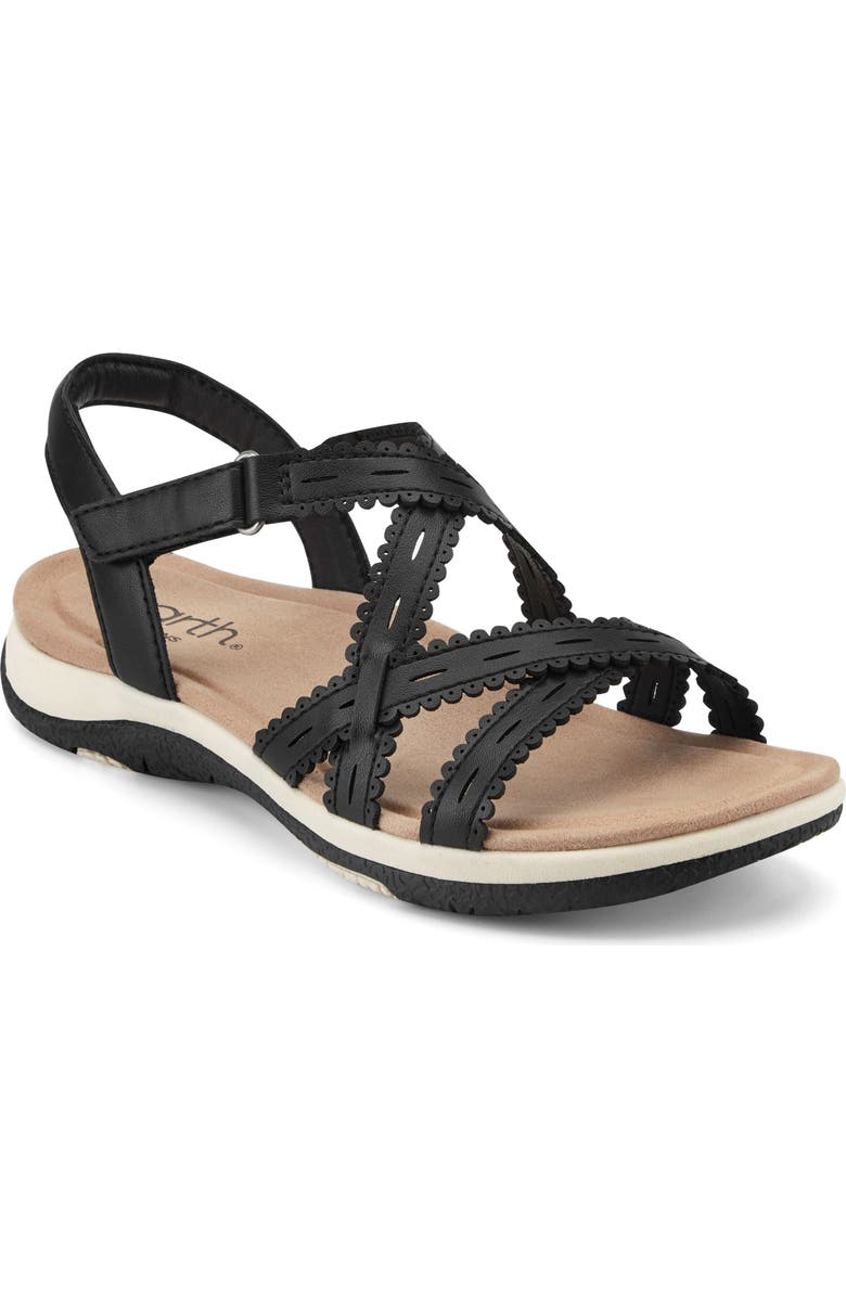 Earth<sup>®</sup> Sanetra Ankle Strap Sandal, Main, color, Black