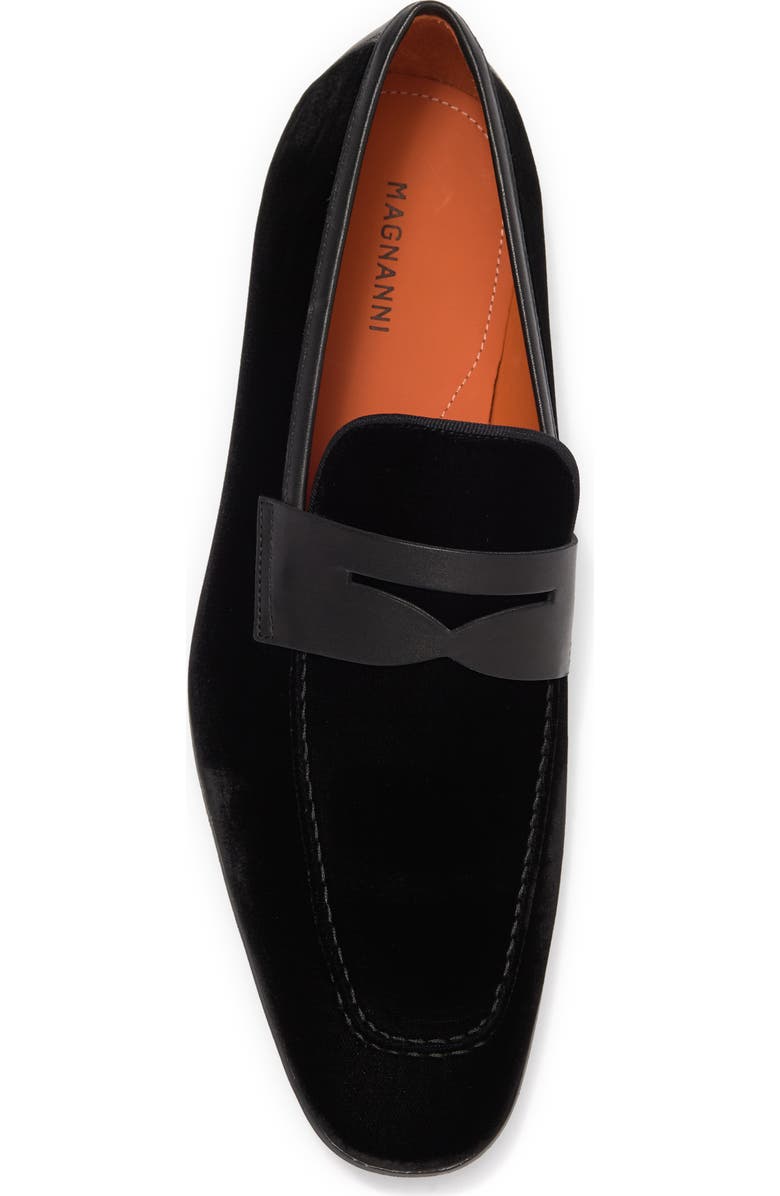 Magnanni Vale Velvet Penny Loafer, Alternate, color,