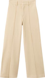 MANGO Seamed High Waist Wide Leg Jeans