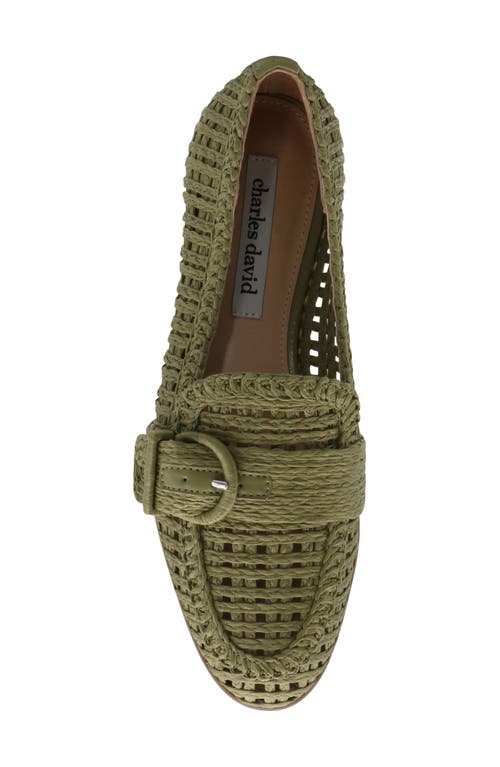 Charles David Follies Raffia Loafer In Khaki
