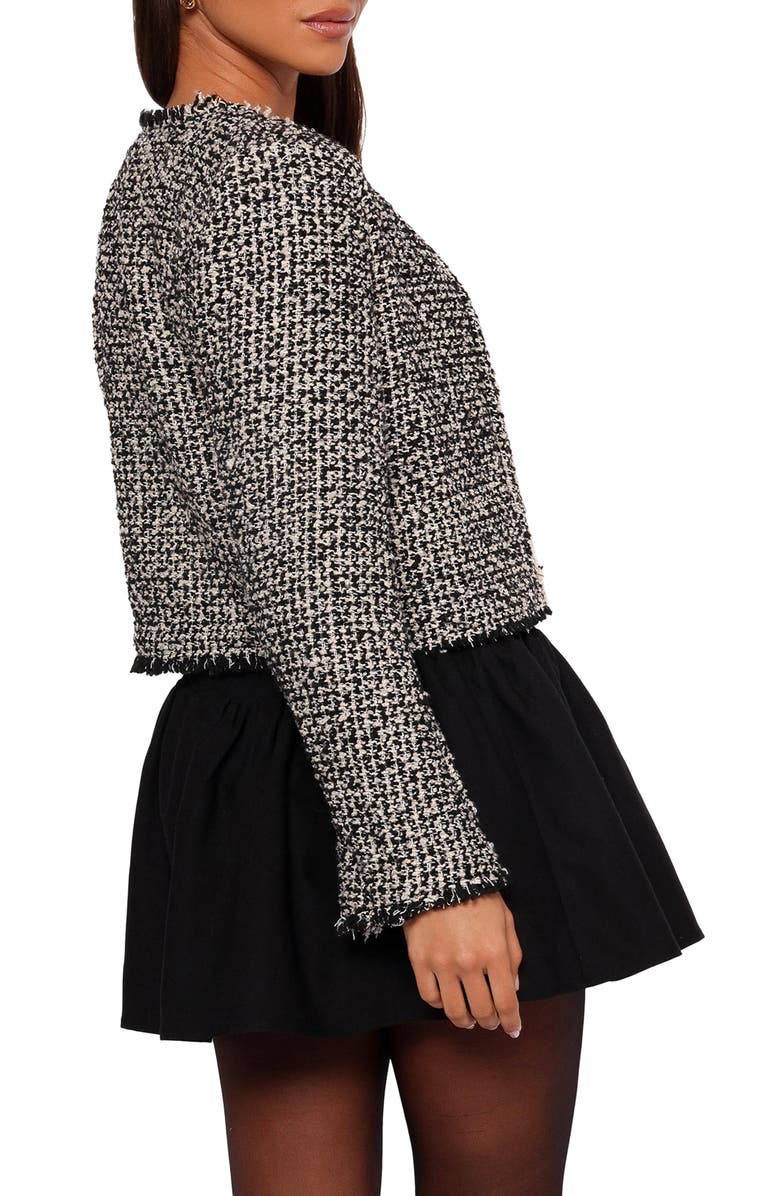 Petal & Pup Hart Edge Tweed Jacket, Alternate, color, Oyster Cream