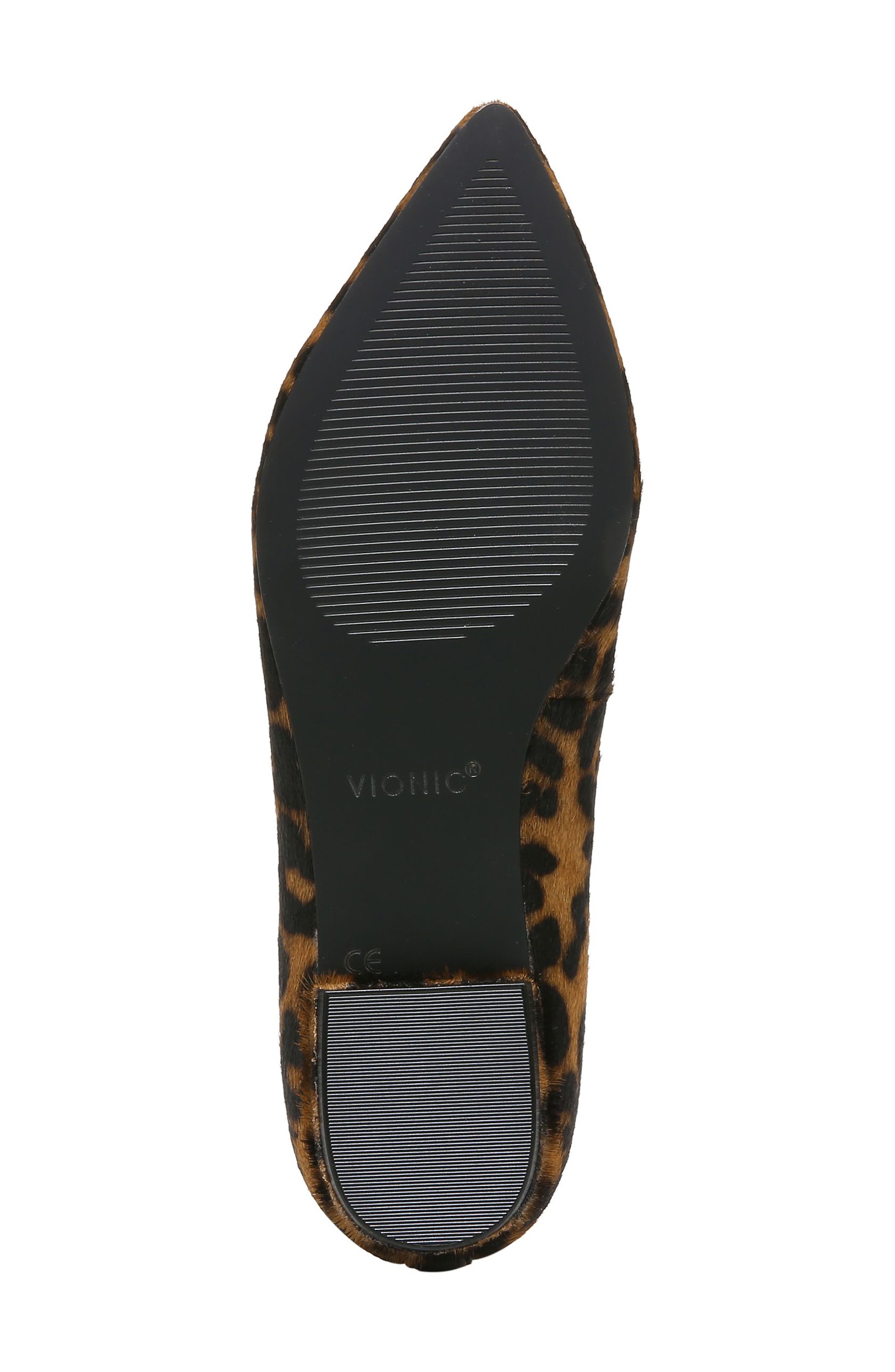 Lena Pointed Toe Flat, Alternate, color, TAN LEOPARD CALF HAIR