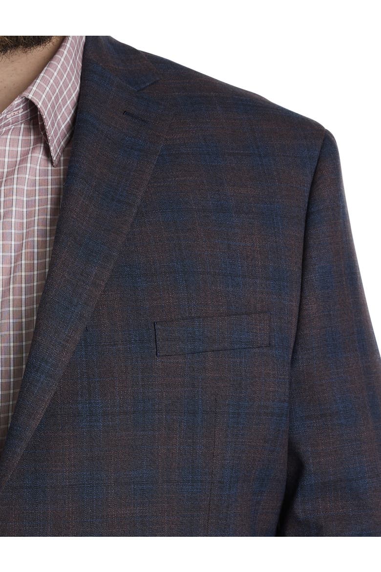Big & Tall Plaid Sport Coat, Alternate, color, PLUM