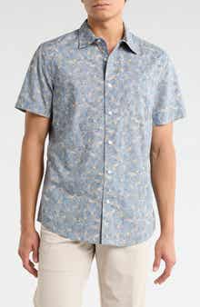 Nordstrom Short Sleeve Poplin Button-Up Shirt