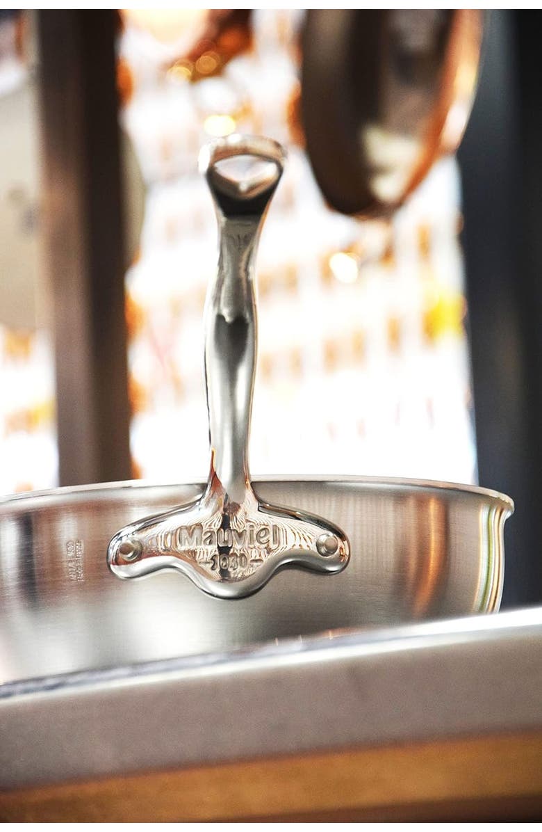 Mauviel Stainless Steel 3.4 Quart Saute Pan with Lid, Alternate, color, Silver