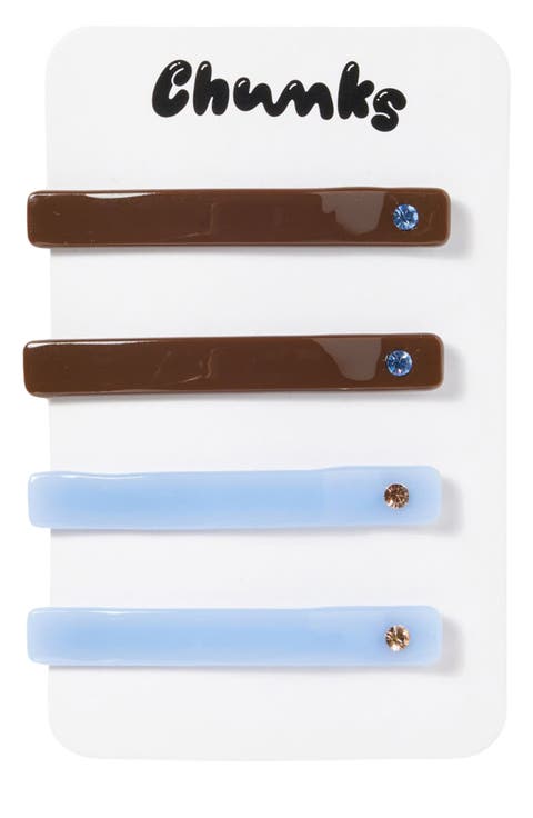 Slides Set of 4 Assorted Barrettes