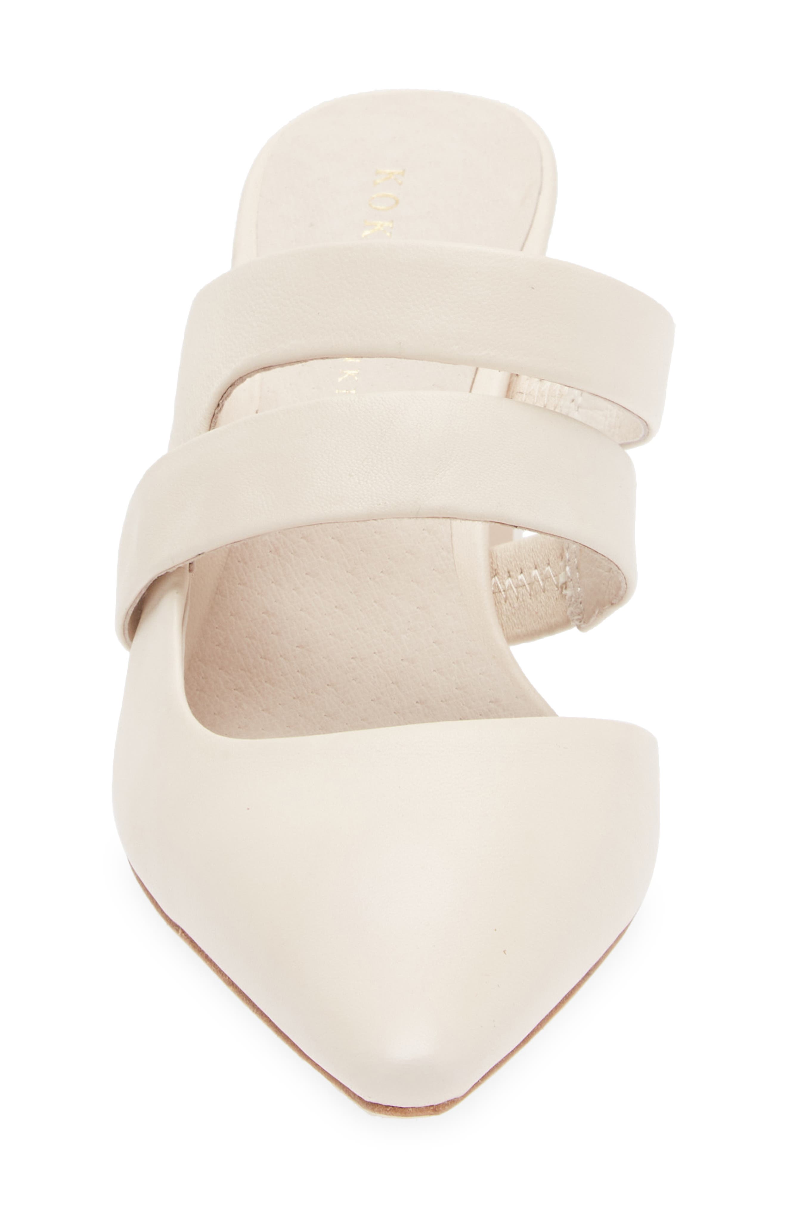 KOKO + PALENKI Century Pointed Toe Mule, Alternate, color, Beige Leather