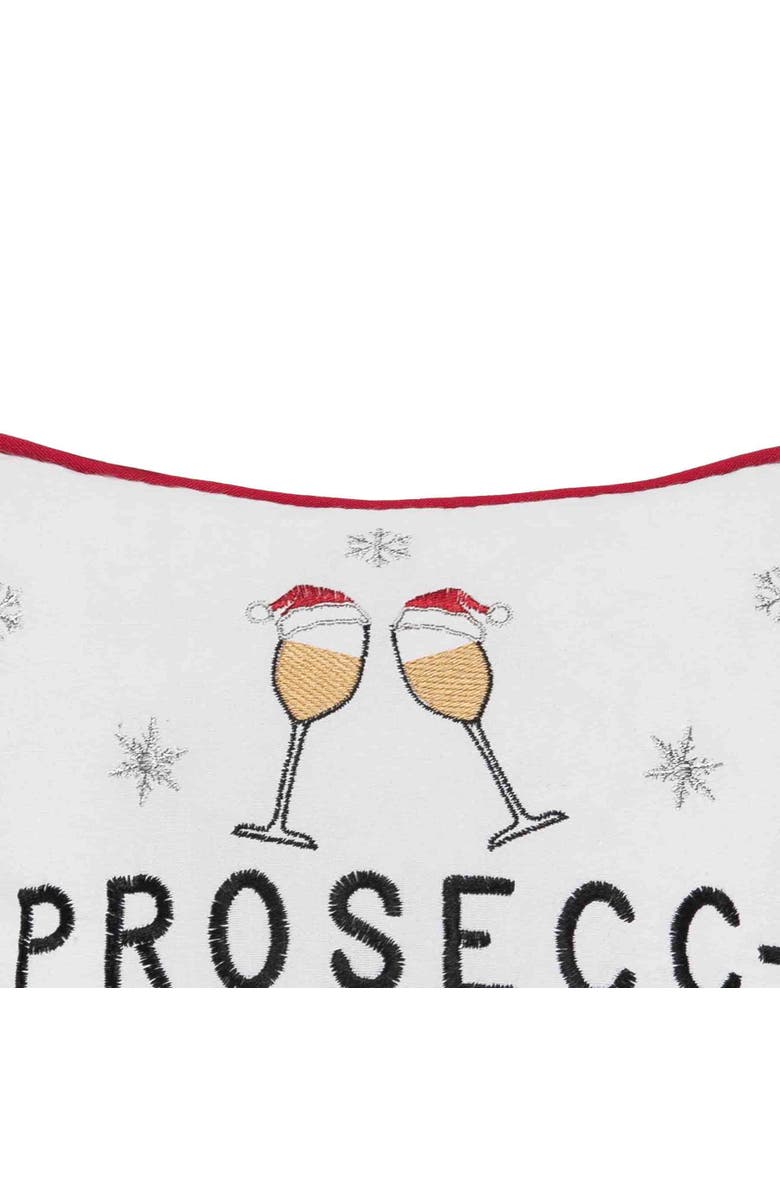 C&F Home Christmas "Prosec HO HO HO" Cotton Blend Mini Accent Pillow 10" x 10", Alternate, color, 