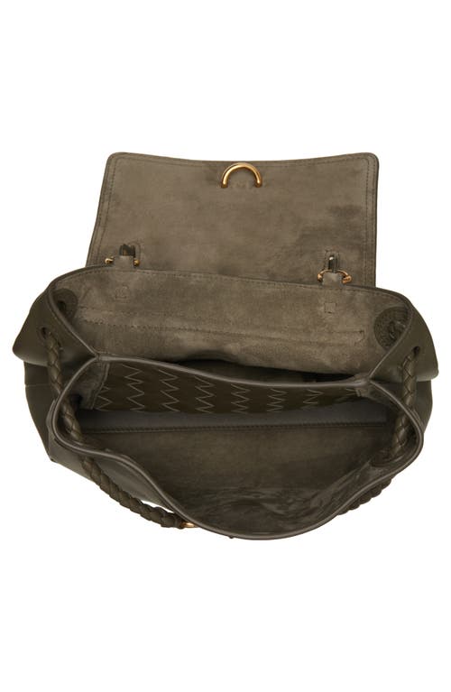 Bottega Veneta Small Ciao Ciao Knot Detail Leather Top Handle Bag In Green