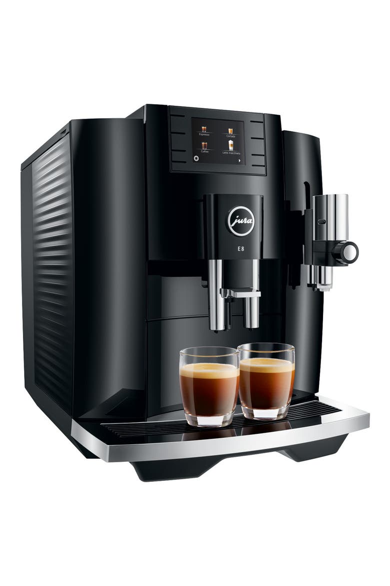 E8 Automatic Coffee Machine, Alternate, color, BLACK