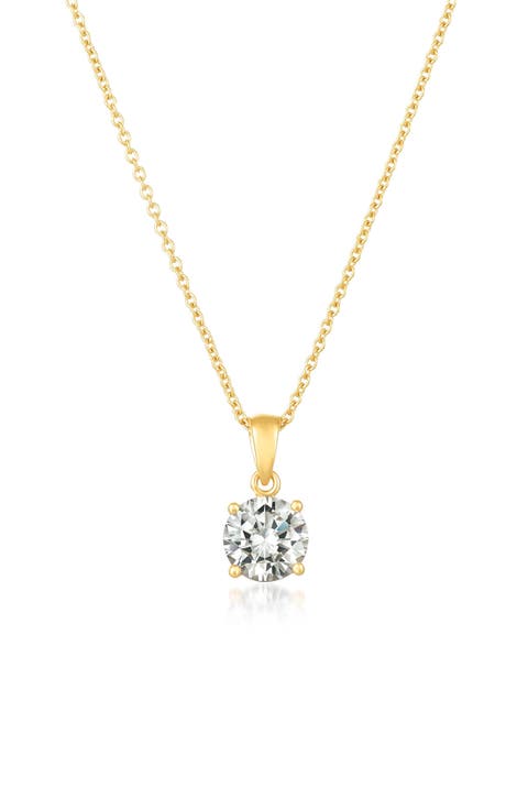 Round Cubic Zirconia Pendant Necklace
