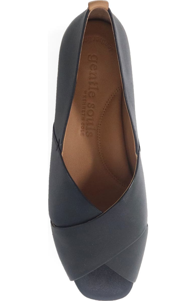 Gentle Souls Whoebe Flat, Alternate, color, Black Leather