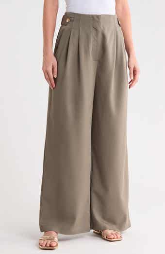 Pleated Wide Leg Pants