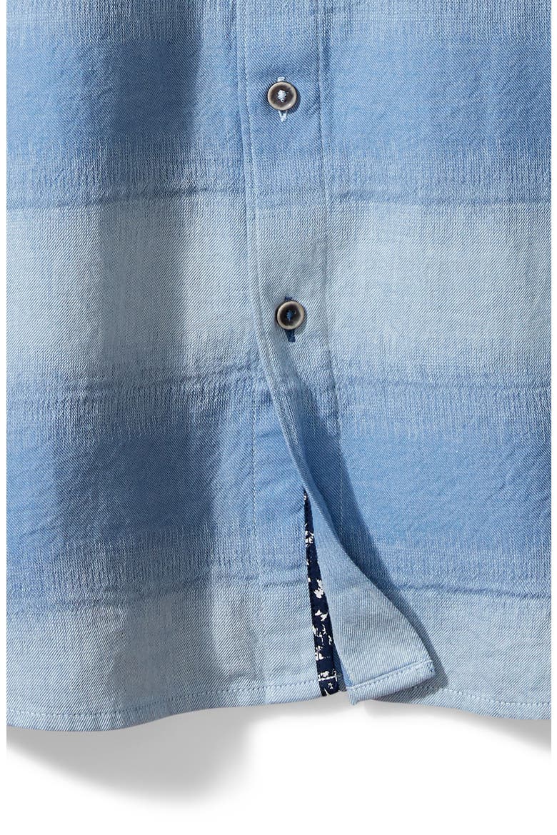 Ocean Fade Short Sleeve Button-Down Shirt, Alternate, color, BUCCANEER BLUE