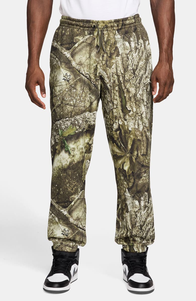 Jordan Brooklyn Fleece Realtree Sweatpants, Main, color, Medium Olive/ Sail