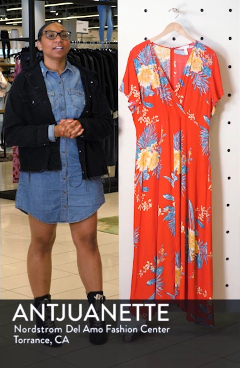 Floral Print Maxi Dress, sales video thumbnail