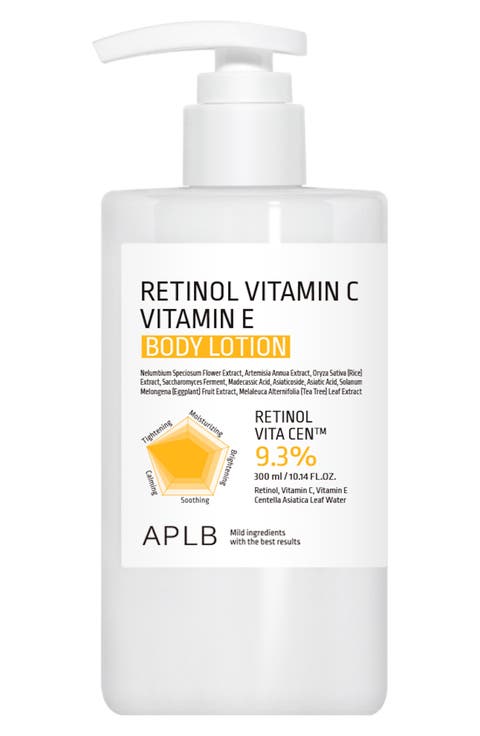 Retinol Vitamin C Vitamin E Body Lotion