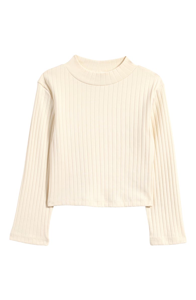 NEXT Kids' Mock Neck Rib Cotton Crop Top, Main, color, 