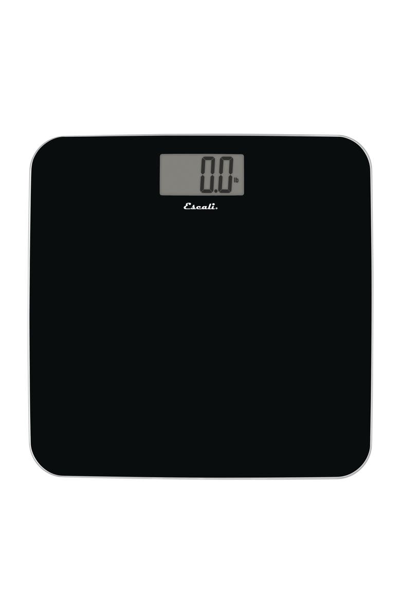 ESCALI Slim Glass Bathroom Scale, Main, color, Black
