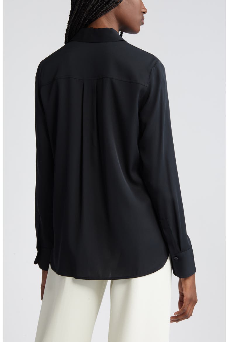 Slim Silk Blouse, Alternate, color, BLACK