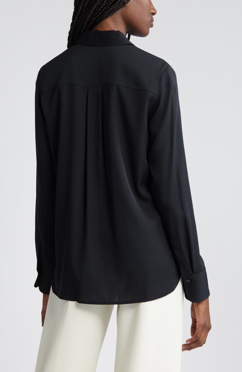 Vince Slim Silk Blouse, Alternate, color, Black