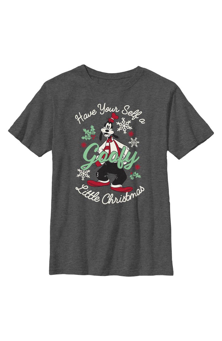 Mickey & Friends Boy's Mickey & Friends Have A Goofy Christmas  Graphic T-Shirt, Main, color, Charcoal Heather