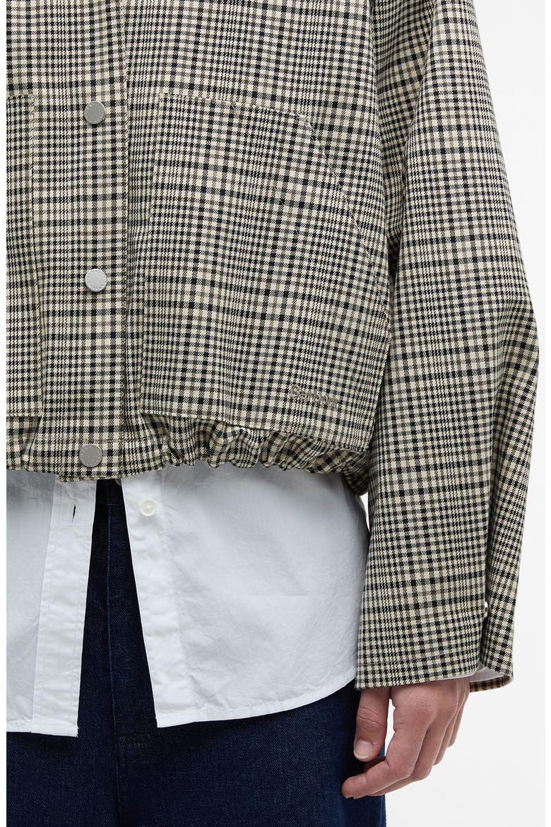 Leyburn Water Repellent Check Snap Bomber Jacket, Alternate, color, OLIVE PRINCE OF WALES/ OLIVE