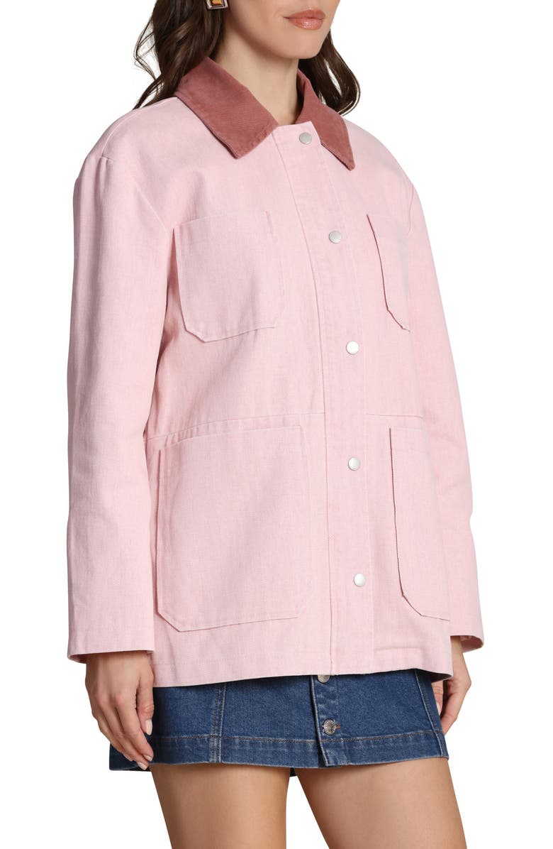 Avec Les Filles Cotton Barn Jacket, Alternate, color, Blackberry