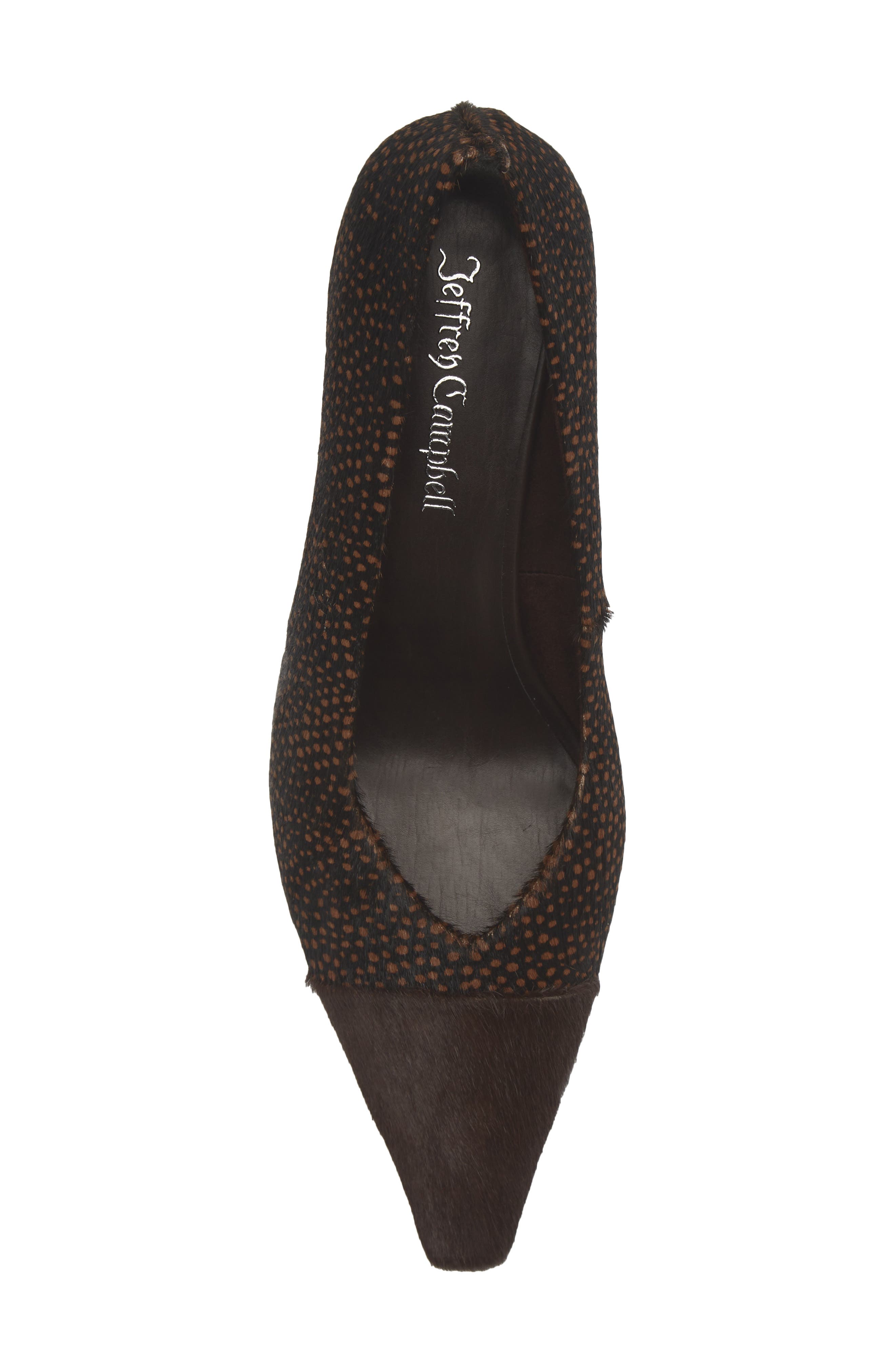 Campaign Genuine Calf Hair Pointed Toe Pump, Alternate, color, BROWN DOT COMBO