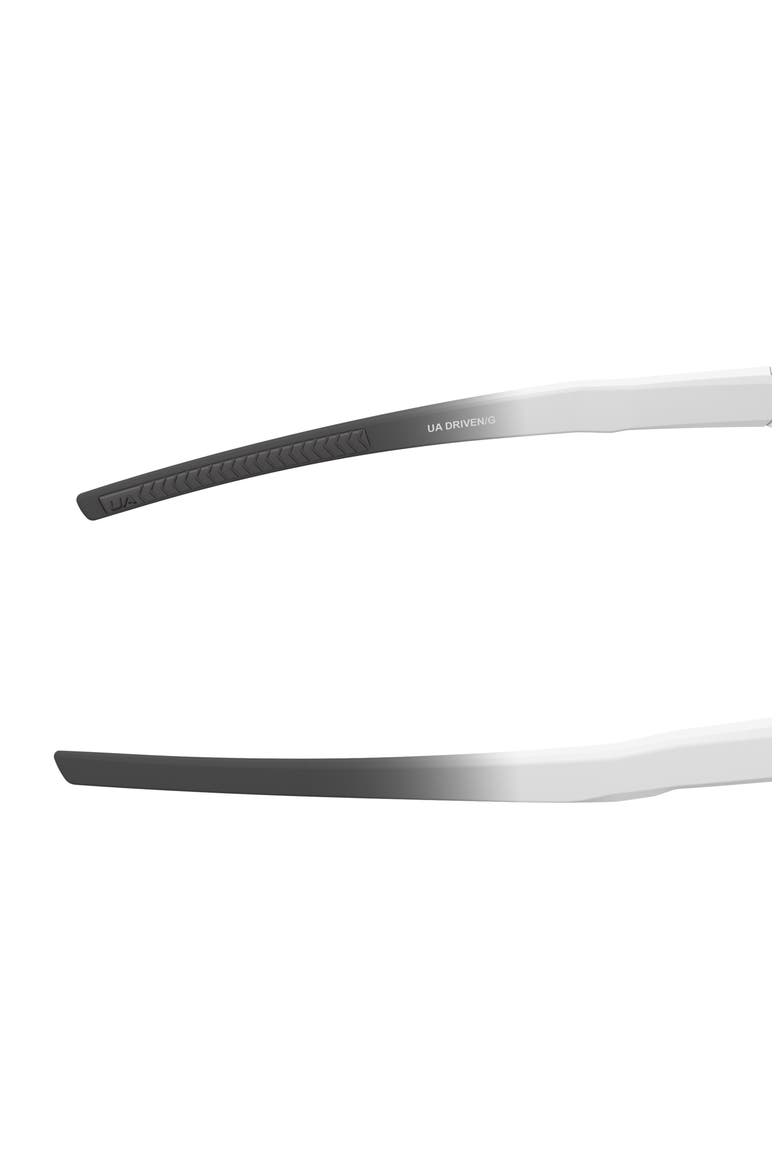 Driven 71mm Mirror Shield Sunglasses, Alternate, color, WHITE GREY