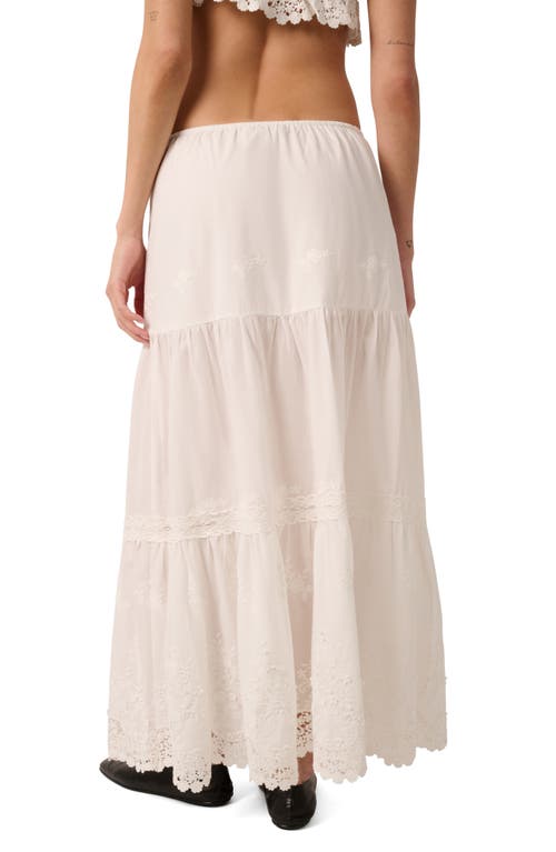 Weworewhat Cotton Tiered Maxi Skirt