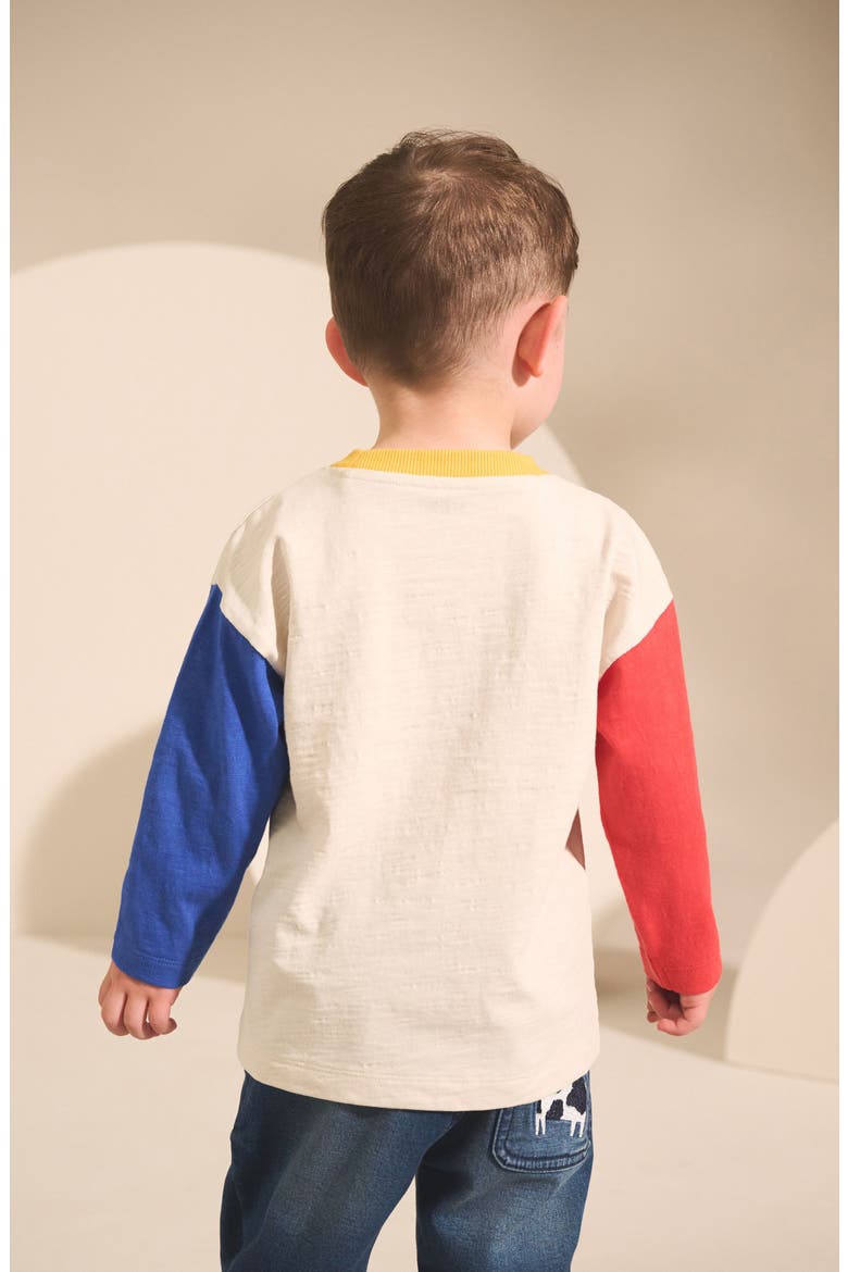 Kids' Colorblock Tractor Long Sleeve T-Shirt, Alternate, color, RED