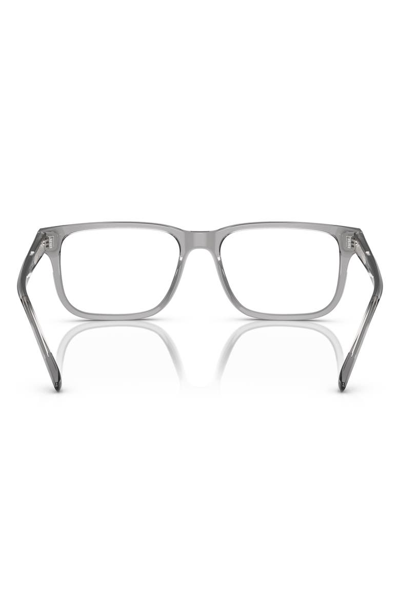 Emporio Armani 55mm Rectangle Optical Glasses, Alternate, color, Shiny Grey / Demo Lens