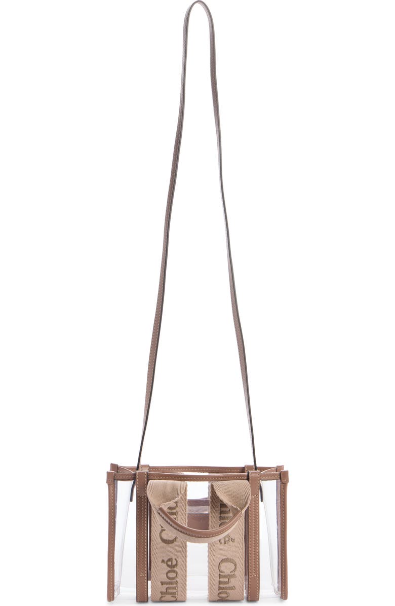 Chloé Mini Woody Jelly & Leather Tote Bag, Alternate, color,