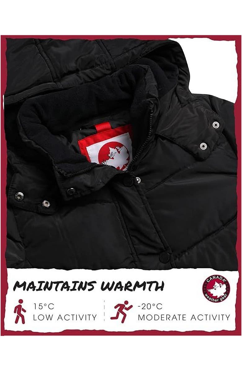 CANADA WEATHER GEAR Women's Quilted Winter Jacket, Alternate, color, Black