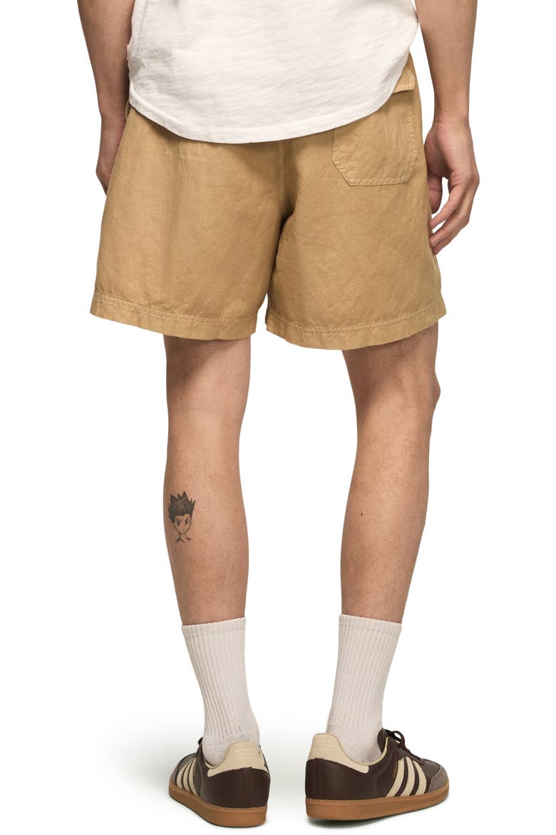 Linen & Cotton Pull-On Shorts, Alternate, color, TWILL